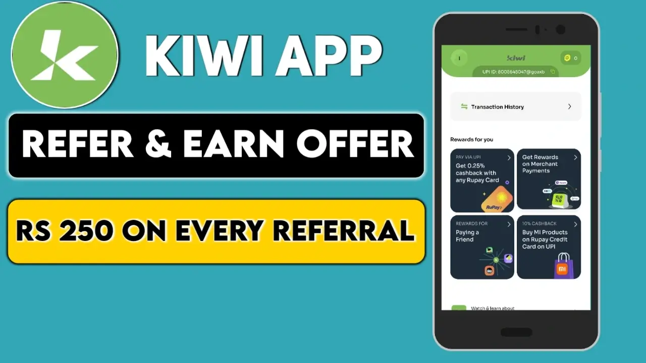 Kiwi App Referral Code [2024] KIWI8MVN5G: Signup & Get ₹250 Free