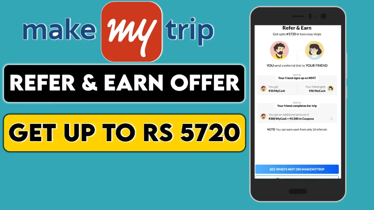 MMT Referral Code 2024 ” L8iBr39VpFb “:  Get Up to Rs 5720 On Refer