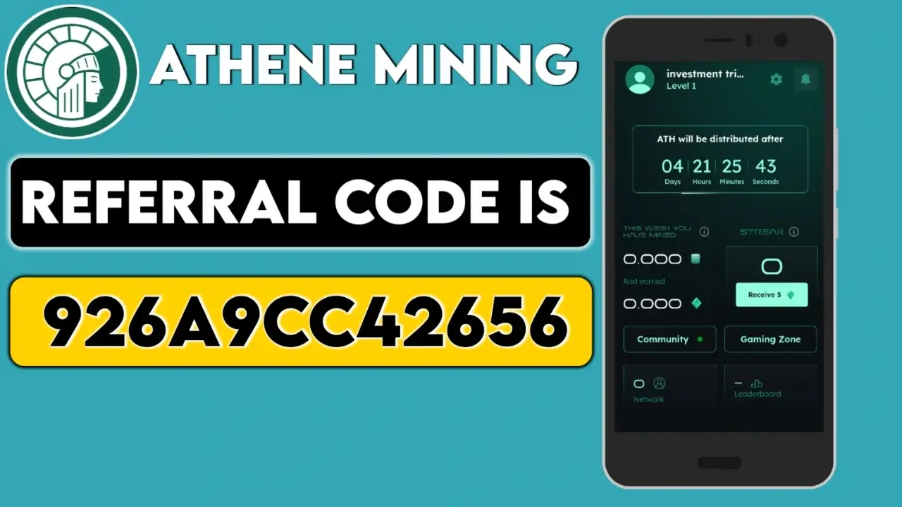 Athene Network App – Mine & Earn ATH Tokens Daily | Free Mining