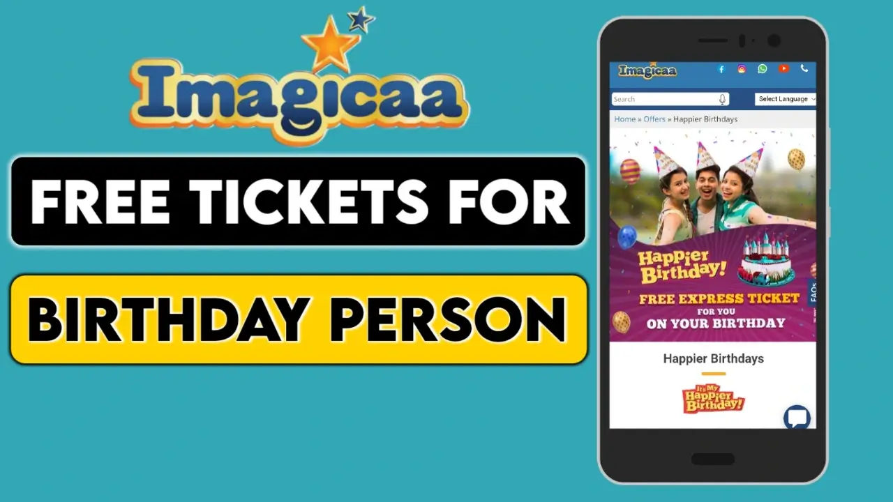 Imagicaa Free Ticket For Birthday Person: Free Entry To Theme Park/Water Park