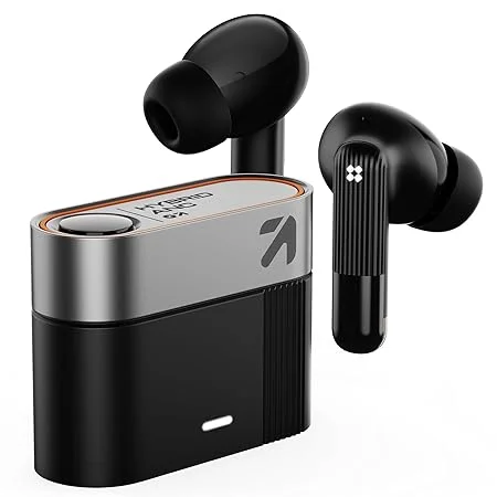 GOBOULT Earl TWS Earbuds with Hybrid ANC (Upto 50dB), 10mm Dual Drivers, Upto 50H Playtime, App Support, Spatial Audio, IPX5, Dual Device Pairing (Ivory White / Obsidian Black)