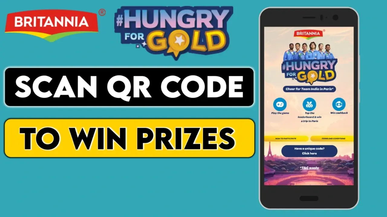 ( Unique Code Added ) Britannia QR Code ( Hungry For Gold ) Contest: Assured Cashback + A Chance To Win Paris Trip