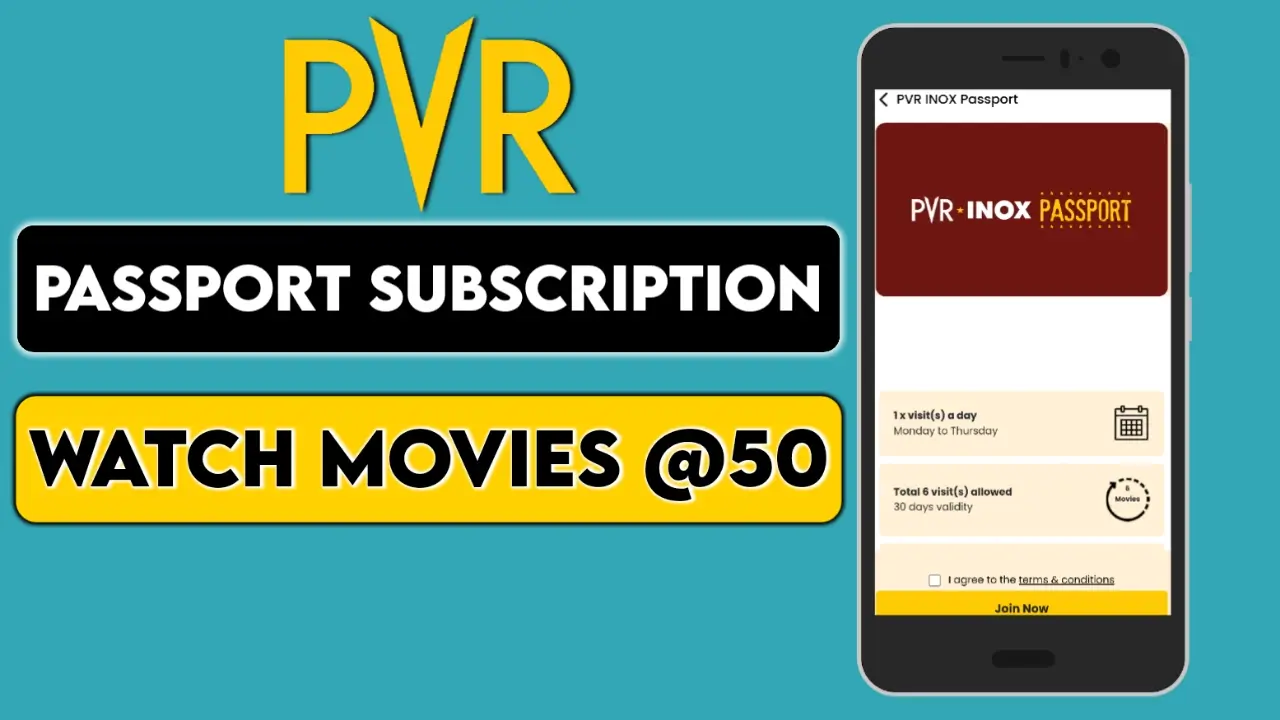 PVR Passport Subscription Voucher Program: Watch Movies For Just Rs.50 ( 10 Times )