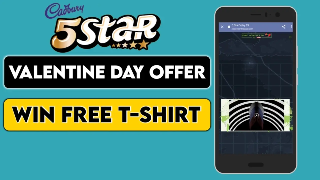 5Star Erase Valentine Day Offer: Win Free T-Shirt