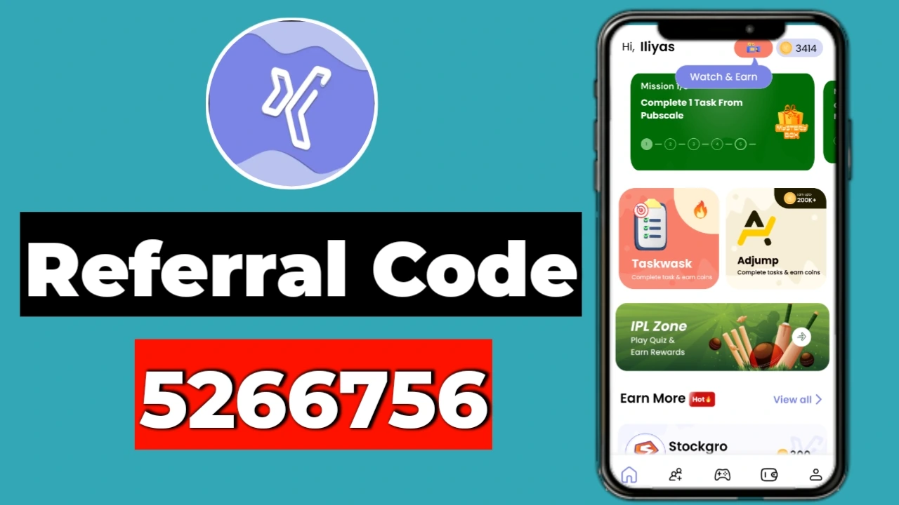 Rewardx Referral Code ” 5266756 “: Get Rs 5 Instant Paytm Cash