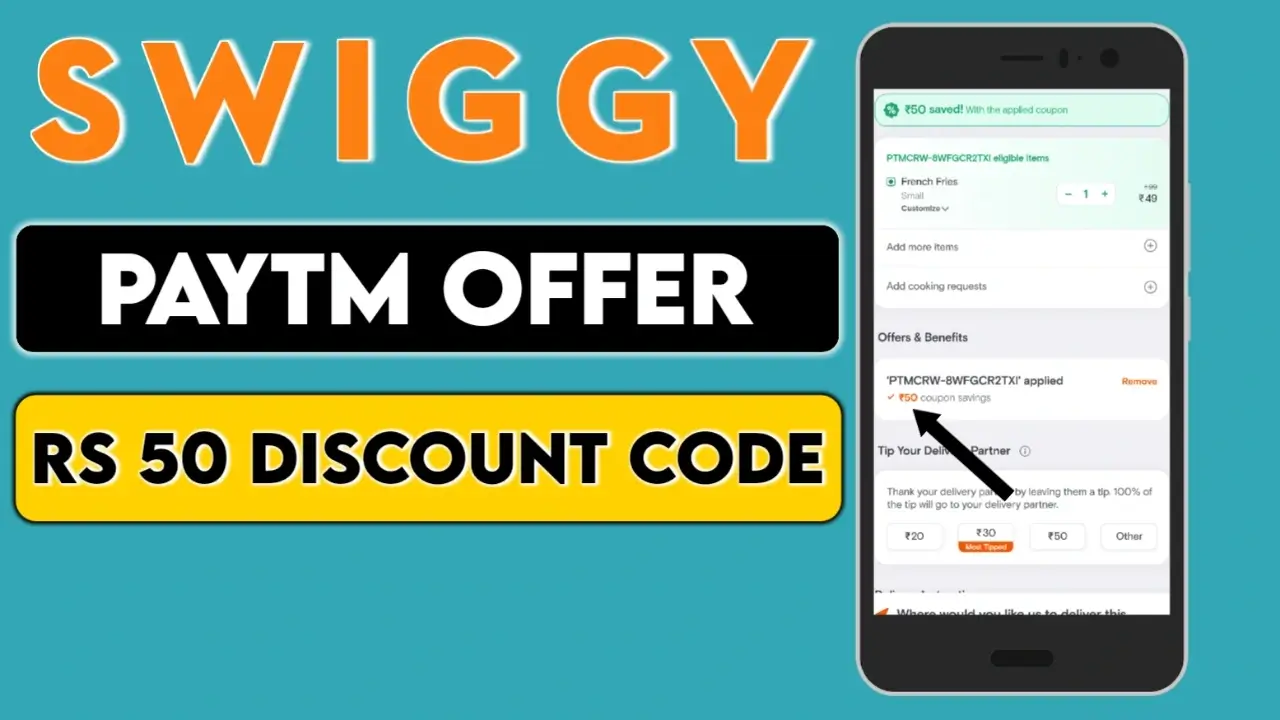 ( Loot ) Swiggy Paytm Offer: Claim Flat ₹50 Off Coupon