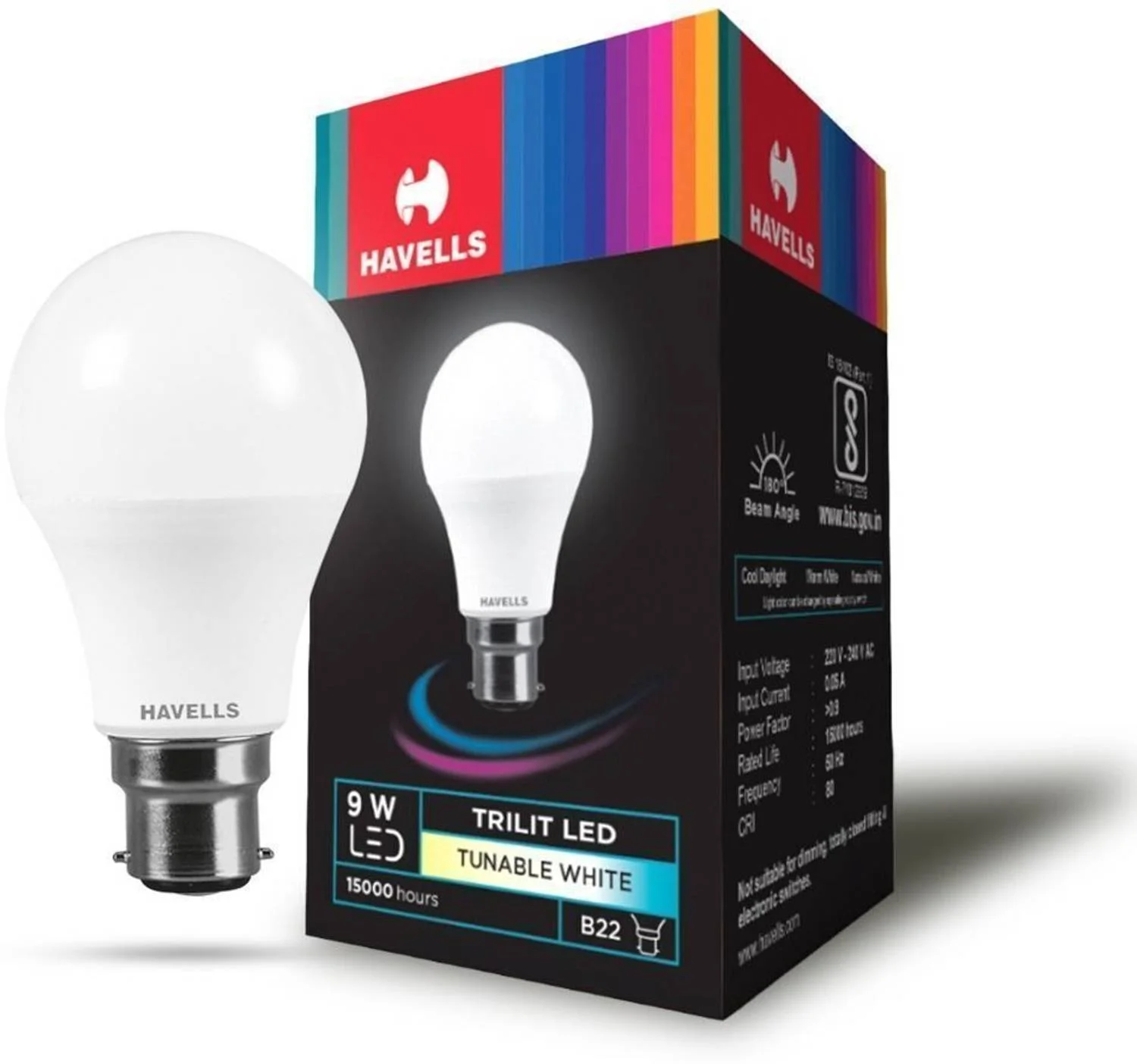 HAVELLS 9 W Color Changing Round B22 LED Bulb