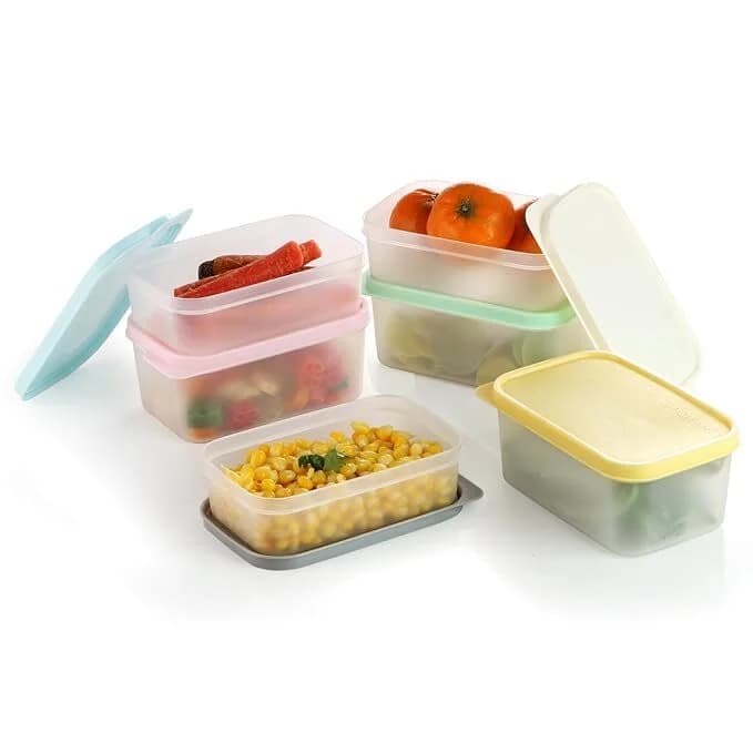 Plastic Storage Food Containers with Lid Set of 12 (6x350ml & 6x250ml)
