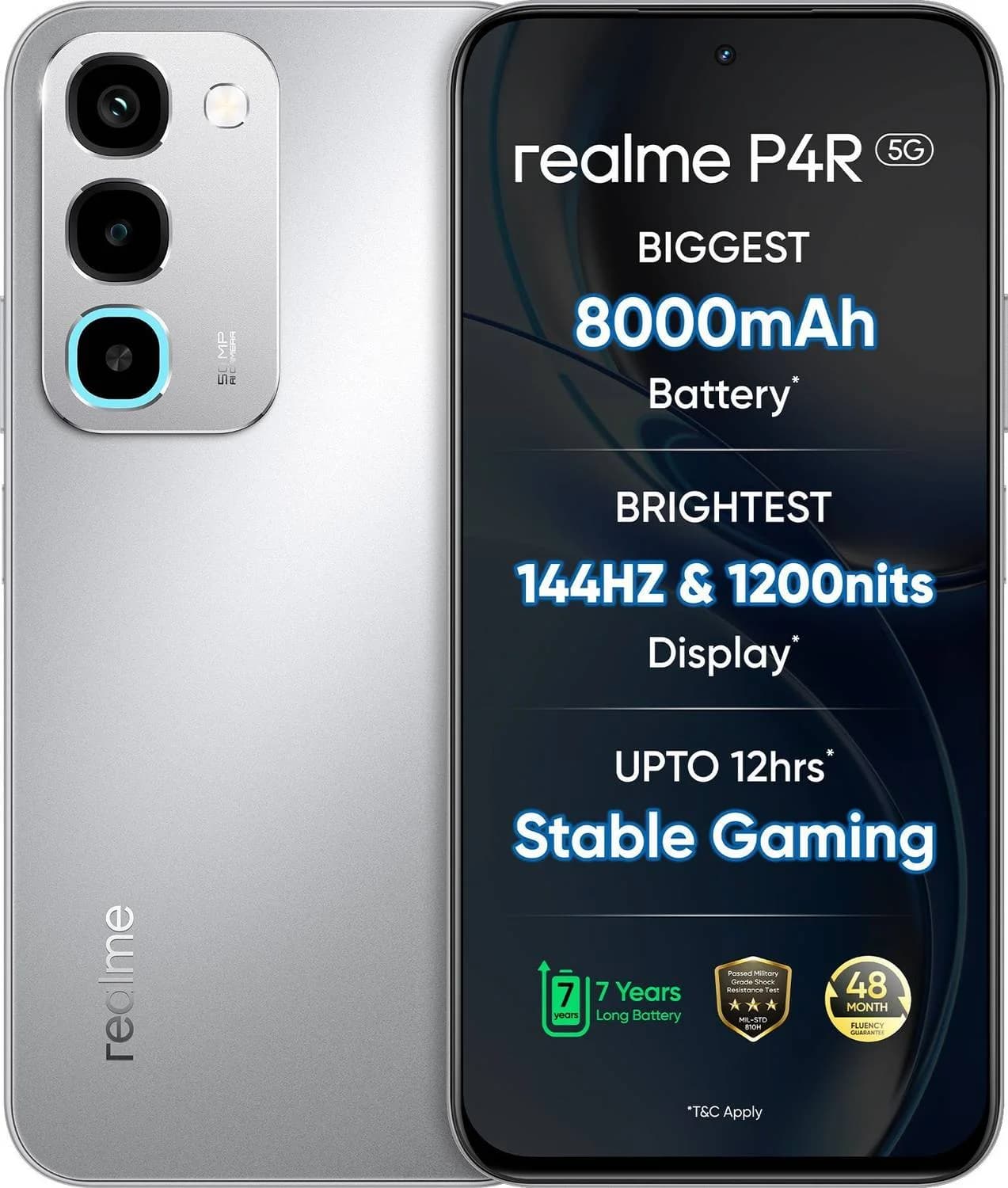 realme P4R 5G (Silver Glare, 64 GB)