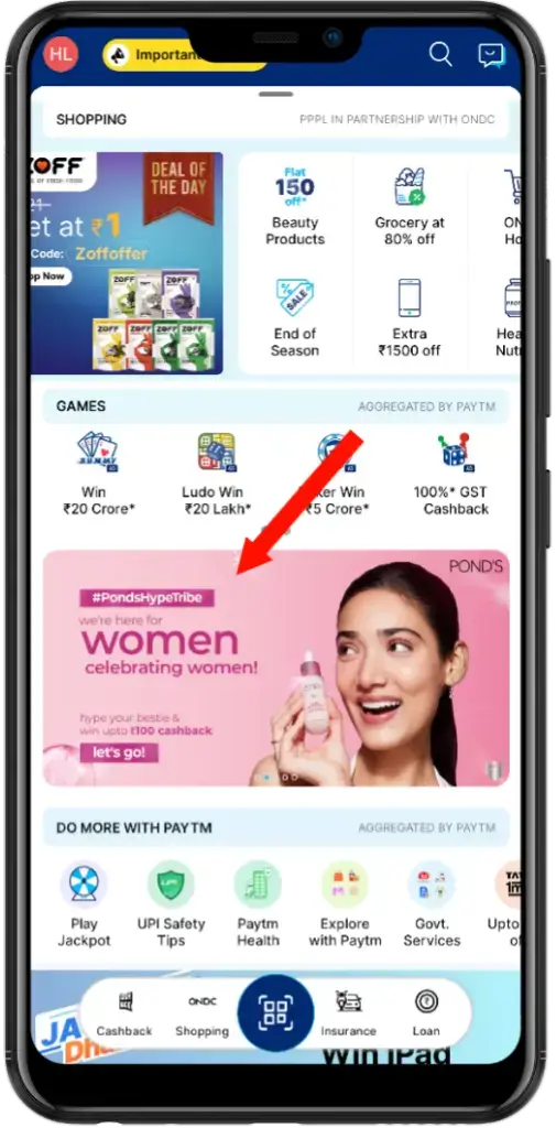 Paytm-Ponds-Cashback-Offer